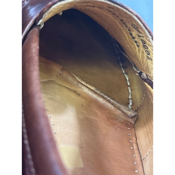 Ernest Hemingway Mens Brown Leather Loafers Size 12M SKU 6393 - Picture 6 of 9